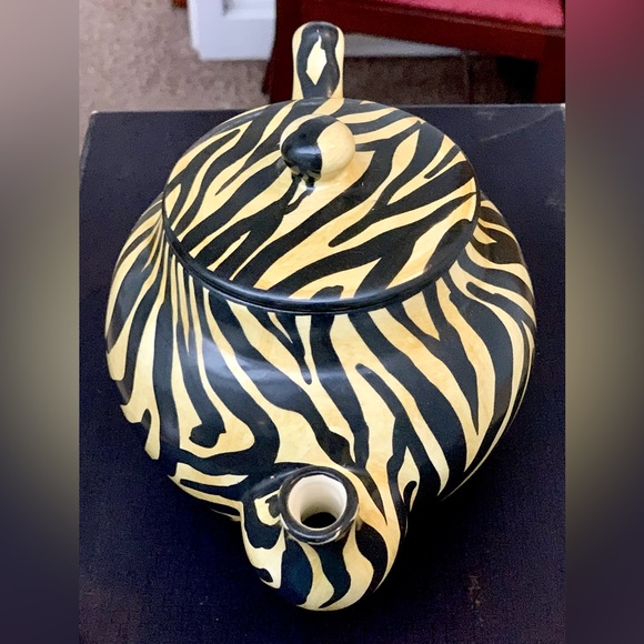 1996 Vintage Laurie Gates Safari Animal Print Teapot - Picture 2 of 16
